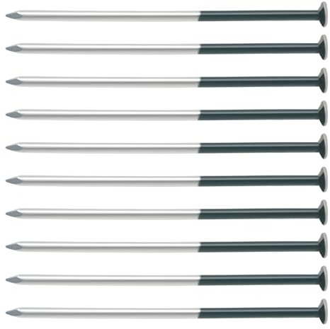 VGOL 50pcs Clavos Césped Artificial Color Verde Oscuro 5 Mm X 150 Mm Clavos Cabeza Redonda Galvanizados Juego Clavos para Asegurar Telas Esteras Malas Hierbas Redes Láminas Suelo Y Más