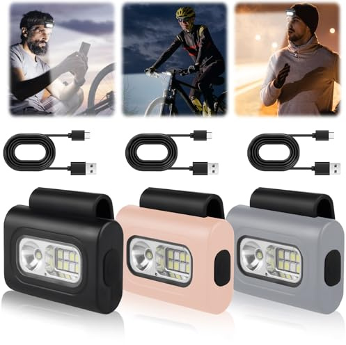 2 pezzi Pro LED clip lampade, forte magnete clip luce con 6 modalità di illuminazione, ricaricabile tramite USB, impermeabile, clip notturna, luce da corsa, accessorio per corsa, luce per jogging,