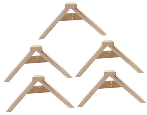 Abaodam 5pcs Wood Stand Pigeon Perches Wooden Roosting Holder Chewable Pet Playground Toy for Birds and Pigeon Resting Khaki Natural Material
