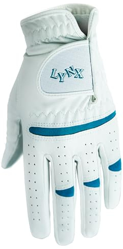 Lynx Silver Cat Ladies Left Hand Golf Gloves, All-Weather Golf Glove for Right-Handed Golfers, Durable, Breathable & Flexible Fit with Secure Grip, Stylish Golfing Accessories & Gifts