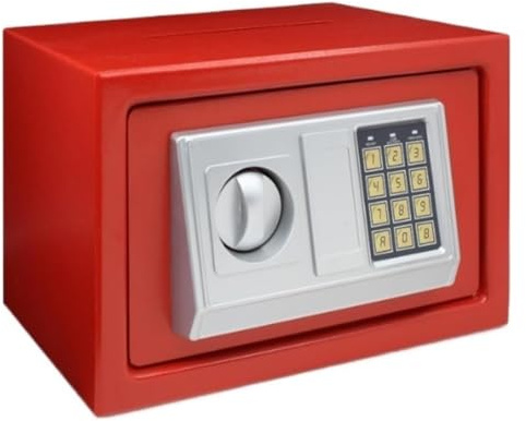 Säkerhetsskåp i skåpstil, Med knappsats Säkerhet Home Safe Box Larmsystem(Rot)