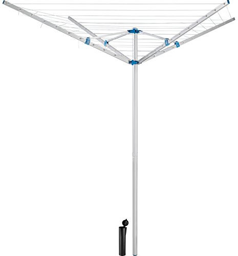 TecTake Stendibiancheria a ombrello alluminio | filo per stendere | 4 bracci | Altezza regolabile in continuo - modelli differenti (Tipo 1 | no. 402719)