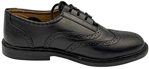Herr läder Ghillie Brogues, skotska brogues eller Kilt-skor, storlekar UK 6-13, Svart, 39.5 EU