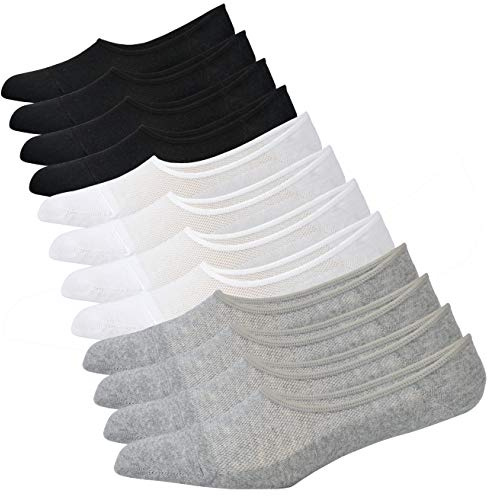 Jormatt 6 Pairs No Show loafer Socks Mens Cotton Sports Trainer Socks Women