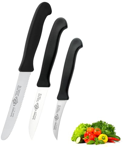 EIKASO Solingen 1.4116 - Juego de cuchillos de verduras (3 piezas, acero al molibdeno)