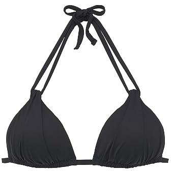 s.Oliver Triangel-Bikini-Top in schwarz, C/D Cup