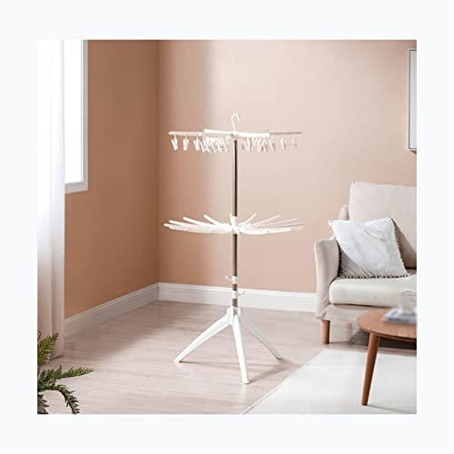 KLZUOPT Tendedero de Ropa Tendedero de Ropa Colgador de Ropa Plegable Multifuncional Tendedero de Suelo para balcón Jardín - Diseño en Forma de Paraguas
