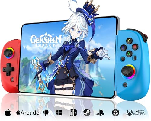 Joso Phone Controller for iPhone/iPad/Android/Tablet, D8 gamepad for Switch/PS/PC with Hall Effects Joysticks Play COD, Genshin Impact, Android Handles, Cloud Gaming/Remote Play, Emulators