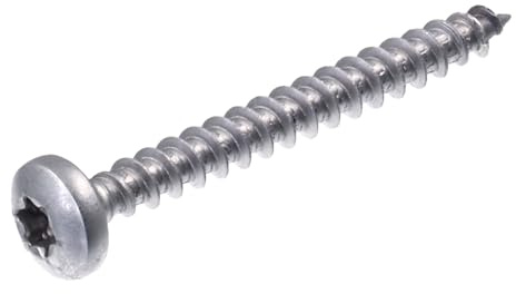 SECCARO Confezione da 200 viti per legno a testa bombata 5 x 45 mm in acciaio inox V2A VA A2 con filettatura completa, TX/sei panchi vuoti
