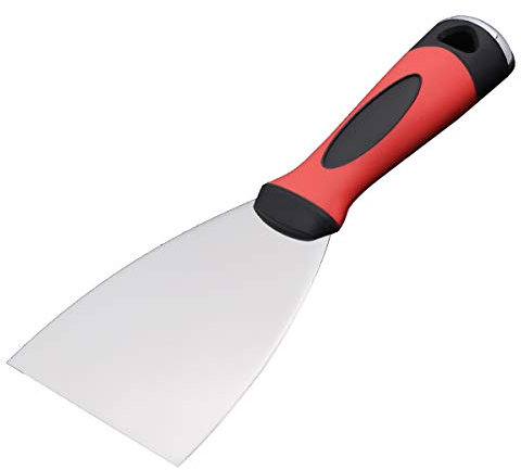 CTRSM Raspador, espátula, espátula para Masilla, Espátulas Flexibles de Acero al Carbono y Metal for Papel Tapiz, Juego de Herramientas for Quitar Masilla de Pared/6 Pulgadas(3 Inch)