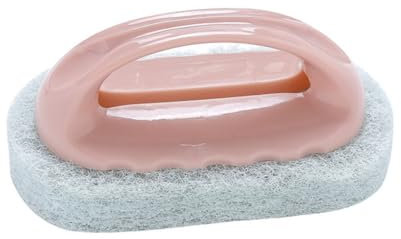 Healvian Éponge Gomme Salle De Bains Épurateur Brosse Cuisine Brosse De Nettoyage Poignée Brosse De Nettoyage Cuisine Outils De Nettoyage pour Le Nettoyage Rose