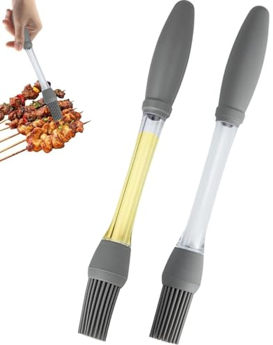 2 PCS Silicone Pastry Brush, Oil Brush for Cooking, Silicone Basting Pastry Brushes, for Kitchen Baking, Barbecue BBQ, Cooking,Grilling