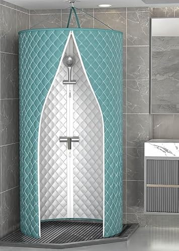 Bathroom Round Shower Enclosure Shower Partition Curtain Thickened Thermal Cotton Winter Shower Tent Household Warm Shower Enclosure