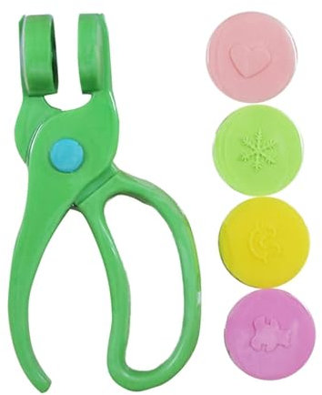 Baoblaze Prägemaschine für Kinder, Scrapbooking, Bastelpapier-Prägegerät, lustige tragbare kreative Rändelmaschine, DIY-Handwerkzeug für Geburtstage, 5 Stück