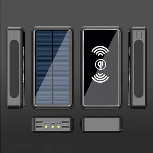 SpokeNation Batterie Externe Portable à Charge Rapide, Batterie Externe sans Fil, Batterie Externe Solaire, Grande capacité 50 000 mAh, Batterie Externe Rechargeable Solaire, téléphone Portable