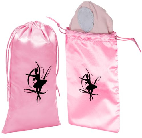 Didiseaon Bolsa De Zapato De Ballet 2 Piezas con Cordón De Satén Ligera Compacta para Almacenamiento Y Transporte De Zapatos De Baile para Clases De Danza