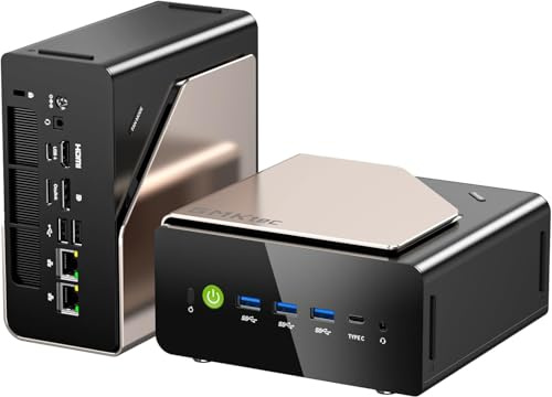 GMKtec EVO-T1 Mini-PC AI Ultra 9 285H (bis zu 5,4 GHz) 96 GB DDR5 (32 GB * 2) 2 TB PCIe 4.0 SSD Gaming-Mini-Computer, 3 x M.2-Erweiterungssteckplätze, Oculink, Quad-Screen-8K-Display