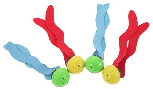 FUNOMOCYA 4 Pezzi Giocattoli per Piscina Subacquei per Alghe da Immersione Resistenti e Facili da Tenere Gioco Acqua per Migliorare capacità di Nuoto Anni