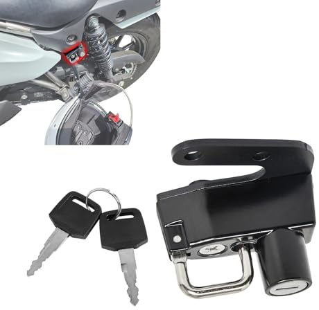 GFARDMOTO Serratura per casco moto compatibile con Kawasaki Eliminator 400/450/500 2023-2026 Supporto per casco in acciaio gancio antifurto per moto