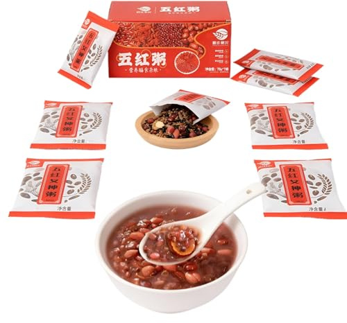 Bouillie De Céréales Mélangées À 5 Ingrédients, 525 G (7 Paquets Individuels), Prête En 30 Minutes, Petit-déjeuner/dîner/collation Sain, Facile Cuisiner Avec Une Cuisinière/un Cuiseur Riz