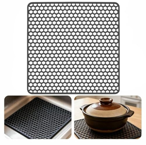 ikBrtaiay Tapis Evier Cuisine 30,5 x 30,5 cm, Protection Evier Cuisine, Tapis d'Évier, Protection Fond Évierantidérapant, Protegeevier Antidérapant, pour Séchage Vaisselle Ustensiles
