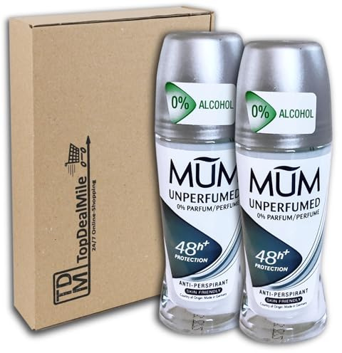 TopDealMile-förvaringsförpackning för mamma deodorant roll-on utan parfym, deoroller deodorant 2 x 50 ml
