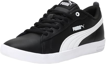 PUMA Women Puma Smash Wns v2 L Sneakers, Puma Black-Puma White, 42 EU