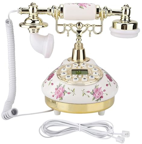 Socobeta Telefono Telefono con Filo Vintage Retro Telefono Fisso di Rete Fissa per Il Ministero degli Interni
