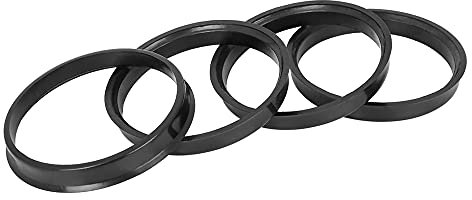 X AUTOHAUX 4 Stück Kunststoff Radnaben Zentrierringe Zentrierung für Radnabe 72.6-67.1mm Schwarz
