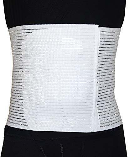 BODYPERFECT Bandeau abdominal Post-opératoire Unisexe Correcteur Post-opérationnel Soulage les maux de dos Fermeture réglable H 28 XL BLANC