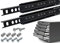 Neuhall Schubladenschienen 246mm Nuthöhe 17mm SCHWARZ (2er Set) Schubladenauszug Auszüge für Schubladen Laufschienen für Schubladen Teilauszug inkl. Schraubenset