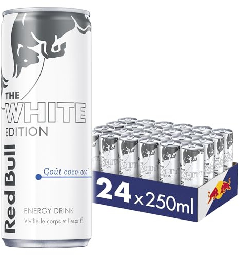 Red Bull, Boisson énergisante, goût Coco-Açaï 250ml (lot de 24 canettes)