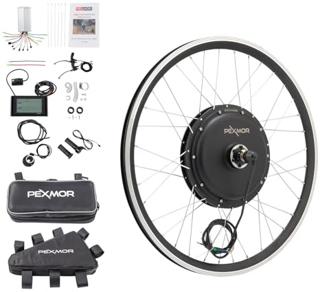 PEXMOR Electric Bike Conversion Kit, 20 Front Wheel Adult E-Bike Conversion Kit, 36V 750W Ebike Hub Motor Kit Upgrade 3 Mode Controller w/PAS/LCD Display Electric Bicycle Ebike Wheel Kit