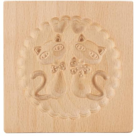 NONDK Moldes de Madera para Galletas Moldes de Madera para Galletas de Mantequilla Moldes para Galletas e