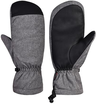 Klaisy Ski-Fäustlinge für Damen und Herren, Winterhandschuhe, wasserabweisend, Skihandschuhe, warme Handschuhe, Touchscreen-Handschuhe, Snowboard-Fäustlinge