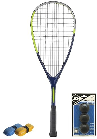 CX Pro Sport Tristorm Junior Squash Set – Includes 1 Dunlop Tristorm Junior Racket, 3 Intro Balls & 2 CX Pro Sport Grips – Exclusive Bundle