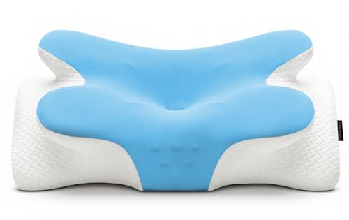 COSYLAND Nackkudde kudde av minnesskum, ortopedisk och ergonomisk kudde, nackstödskudde som sovkudde för personer på sida, rygg och mage, 1-pack