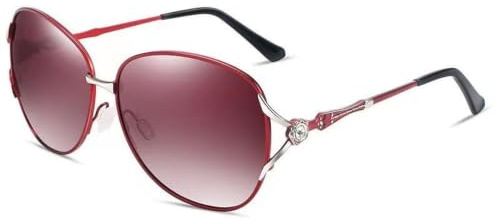 TOUFXJEQV Gafas de sol polarizadas para damas Lentes degradadas para mujeres Gafas redondas de sol cuadradas Lujo Oculos Lunette De soleil Femme