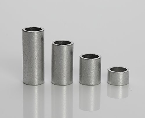 Aluminium Abstandshülsen, Distanzhülsen – ohne Innengewinde, M6 Schrauben beweglich durchsteckbar – 8 x 6 x 1 mm (Außen x Innen x Wandstärke) – 5 Stück, Länge 20 mm