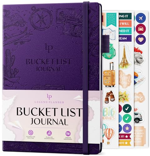 Legend Bucket List Journal, Solo & Couples Travel Planner, Dark Purple