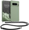 kwmobile Necklace Case kompatibel mit Google Pixel 8 Pro Hülle - Cover mit Kordel zum Umhängen - Silikon Schutzhülle Graugrün