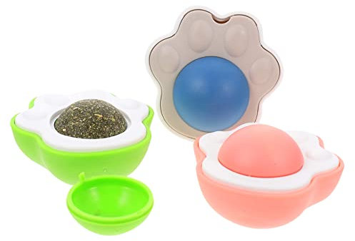 Happyyami 9stücke Interaktive Katzenminze Spielzeugbälle Lick Ball Für Drinnen Fördert Das Spielverhalten Zahnpflege Für Glückliche Und Gesunde Katzen