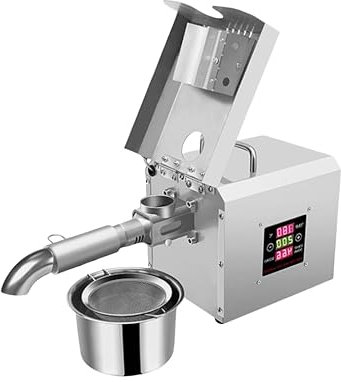 Konfiur 750W 304 Edelstahl Automatische ölpressmaschine, Öl Expeller Maschine, Öl Extraktor Nüsse Samen Ölpresse, für die Ölgewinnung zu Hause und im Geschäft eingesetzt, Hohe Ölausbeute 45 x 23 x 35