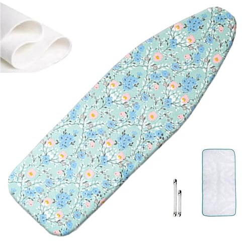 OPOLDBDMAC Strykjärnsbräda Täcke Pad Grön Ersättning Strykjärnstäcke 35x110cm 40x120cm Strykjärnsbräda Täcke Med Dyna, Ångstrykbrädas Skyddstäcke, Halkfri(Green,122x38cm/48x15in)