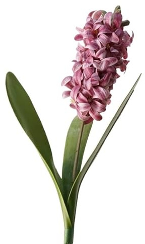 HUFFA Flores Artificiales de Jacinto for decoración del hogar | Adornos de exhibición realistas for Sala de Estar(Graypurple)