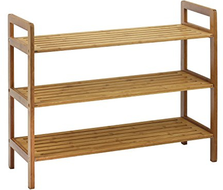 Oceanstar 3-Tier Bamboo Shoe Rack, Natural