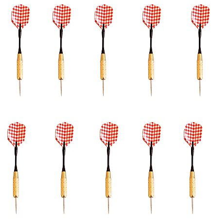 Snowtain 10 Pezzi Set di Freccette con Punta in Acciaio,Set Freccette Punta in Acciaio Professionale,Freccette Punta Acciaio Professionali con Custodia per Sala ricreativa, Bar e Sala Giochi