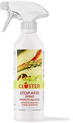CLOSTER Stop Afid Spray Pronto all'Uso - Protezione Naturale Contro Afidi, Acari, Pidocchi, Mosca Bianca, Tripidi e Psilla - Nuova Formula Potenziata per le Piante, Giardino e Orto ( 500 ML)