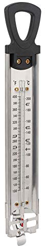Alvinlite Thermomètre à Bonbons Type de Suspension à Double échelle pour la friture Thermomètre de Cuisson des Aliments aux Baies de Sucre et de Confiture Thermomètre