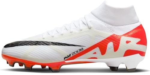 NIKE Superfly, Scarpe da Football Uomo, Bianco Cremisi Brillante Nero, 46 EU